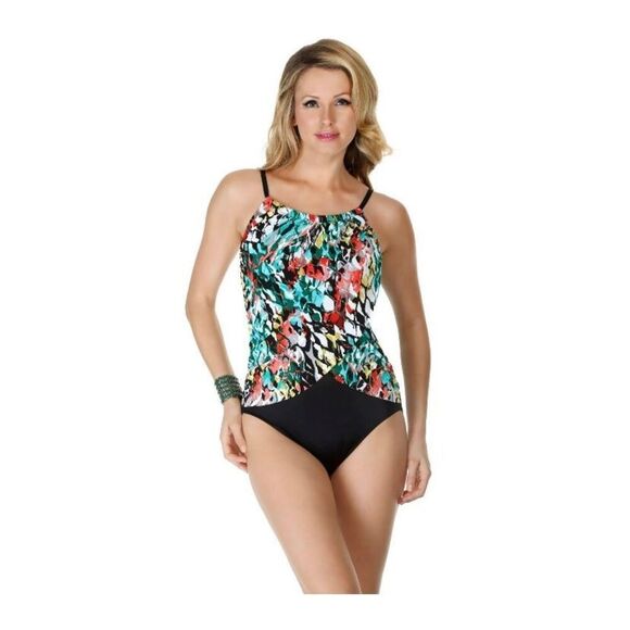 Magicsuit Anaconda Lisa Underwire High Neck One Piece Swimsuit - Picture 1 of 9
